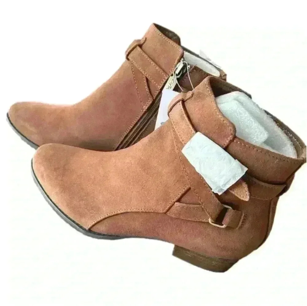 Aqua College B5725 Ankle Boots, Women's Size 8W, Brown - Picture 1 of 4